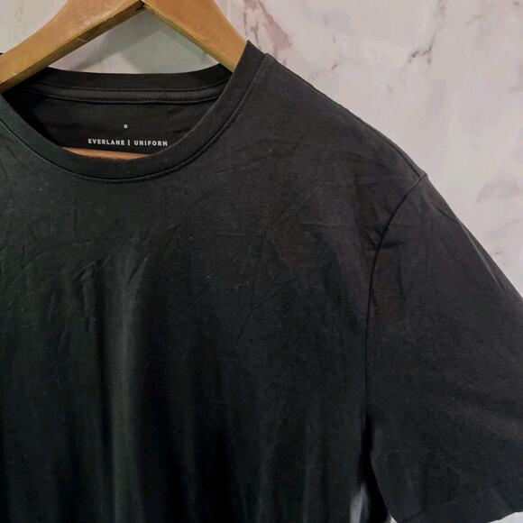 Everlane T Shirt Mens Black Short Sleeve Crew Organic Cotton Uniform - Picture 10 of 10